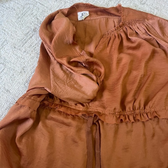 Orange Silk Crop Top - Picture 3 of 4